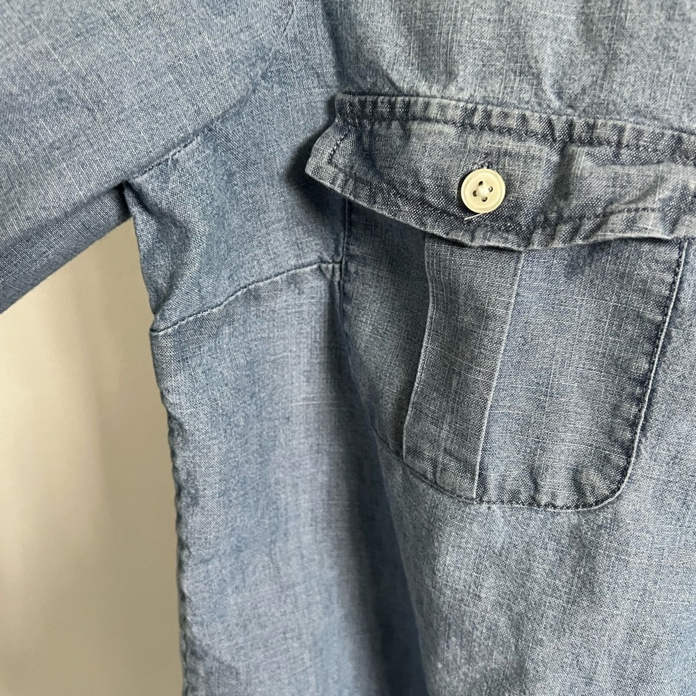 J. Crew Chambray Button-Up Shirt - Blue - Picture 3 of 5